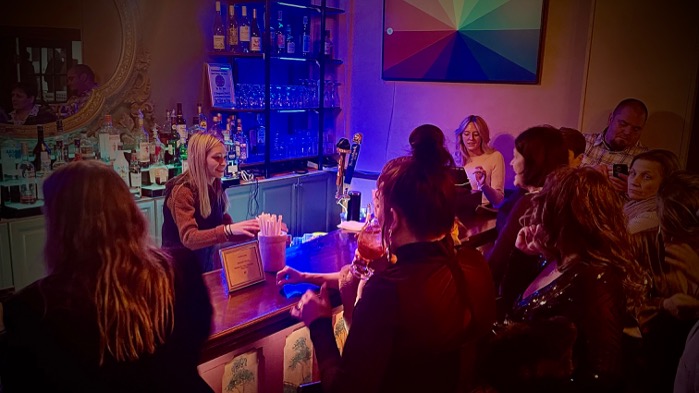 Bar counter at the Inn